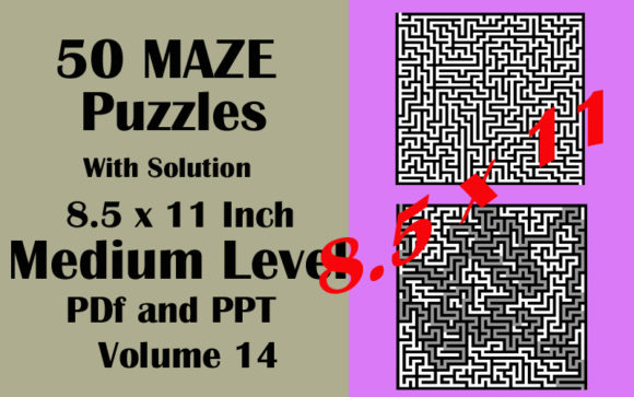 Download 50 Maze Medium Level 8.5x11 PDF PPTX V14 - Ppt Collection